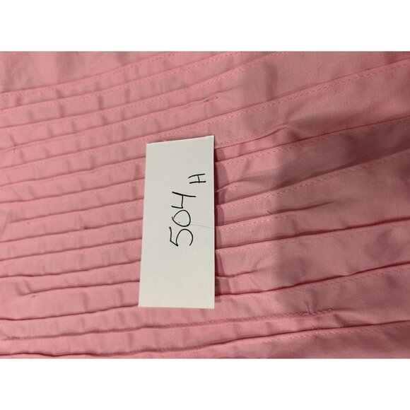 Allison Morgan Small Pintuck Pink Button-Up Pleated Blouse 3/4 Sleeve - Picture 7 of 7